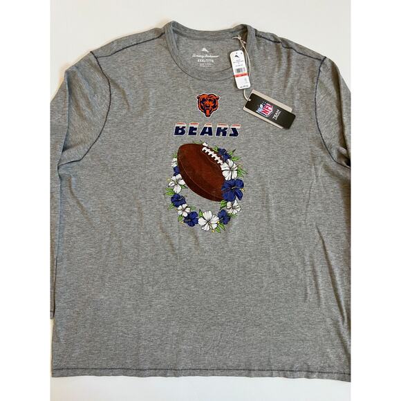 Tommy Bahama Gray Chicago Bears Sport Lei Pass Long Sleeve T-Shirt Mens Size 3XL - Picture 12 of 12